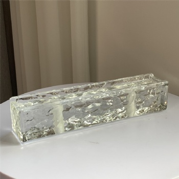 50*50*240mm High-Quality Hot Melt Clear White Glass Brick Building for Hotel or House Home Decoration