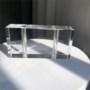 50*100*200mm High-Quality Clear White Transparent Crystal Glass Brick Blocks with Holes for Building Decoration