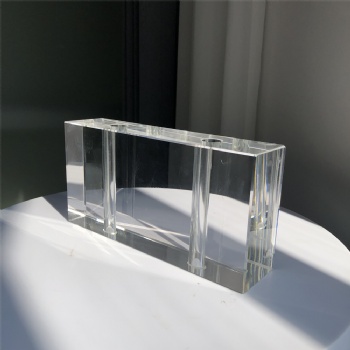 50*100*200mm High-Quality Clear White Transparent Crystal Glass Brick Blocks with Holes for Building Decoration