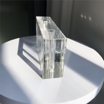 50*100*200mm High-Quality Clear White Transparent Crystal Glass Brick Blocks with Holes for Building Decoration