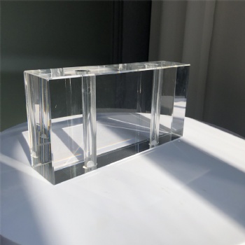 50*100*200mm High-Quality Clear White Transparent Crystal Glass Brick Blocks with Holes for Building Decoration