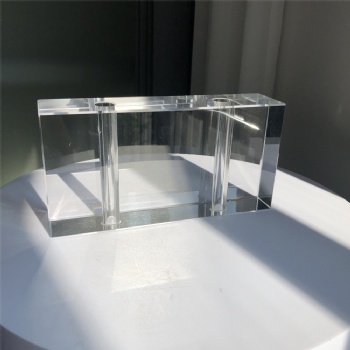 50*100*200mm High-Quality Clear White Transparent Crystal Glass Brick Blocks with Holes for Building Decoration