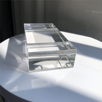 50*100*200mm High-Quality Clear White Transparent Crystal Glass Brick Blocks with Holes for Building Decoration