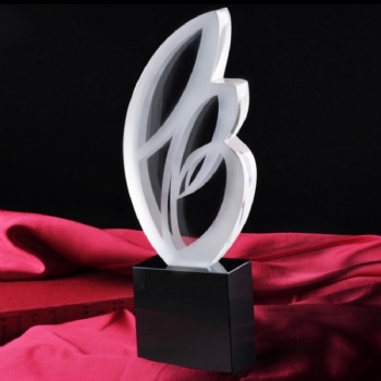 ADL 2023 New Design Crystal Glass Trophy with Black Base High-Quality Gifts for Souvenir Gifts