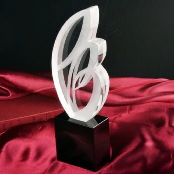 ADL 2023 New Design Crystal Glass Trophy with Black Base High-Quality Gifts for Souvenir Gifts