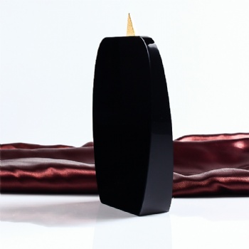 ADL Crystal Glass Trophy Award with Gold Star and Black Glass Crystal with Customized Words