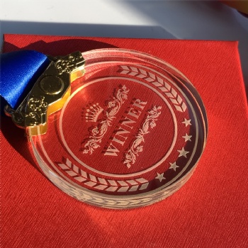 ADL Cheap Personalized Customized New Design Crystal Glass Glaze Medals for Sport Events Plaque