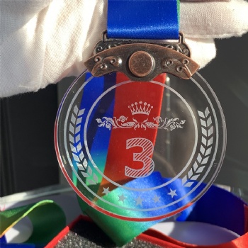 ADL Cheap Personalized Customized New Design Crystal Glass Glaze Medals for Sport Events Plaque