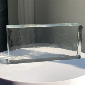 240*50*115mm New Design Hot-Melt Clear Transparent Crystal Glass Bricks Blocks with Holes for Decoration