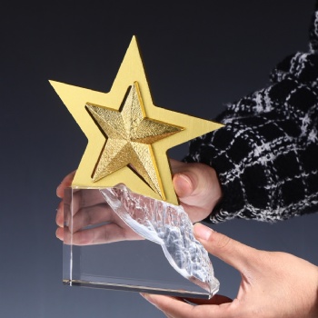 ADL Climbing to the Peak Crystal Glass Trophy Awards Star Metal Trophy Award for Sport Events First Award