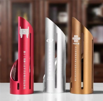 ADL 2023 New Design Cylinder Trophy Crystal Glass Trophy Awards Metal Awards for First Trophy