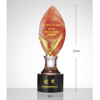 ADL 2023 New Design Crystal Glass Trophy Awards Metal Stone Sports Crystal Trophy Awards for Stone Crafts Honor Company Gifts