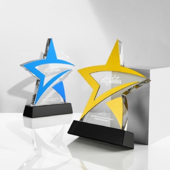 ADL Crystal Glass Trophy Awards from China Star Crystal Crafts Laser Evgraved Crystal Trophy for Business Events