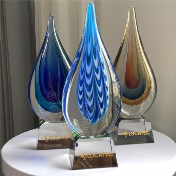 ADL 2023 New Design Luxurious Crystal Water Drops Droplet Glass Trophy Awards for Business Souvenir Gifts