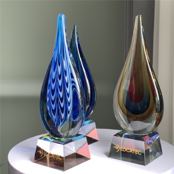 ADL 2023 New Design Luxurious Crystal Water Drops Droplet Glass Trophy Awards for Business Souvenir Gifts