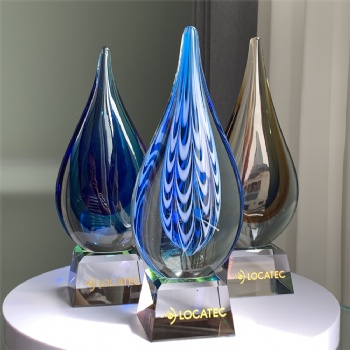 ADL 2023 New Design Luxurious Crystal Water Drops Droplet Glass Trophy Awards for Business Souvenir Gifts