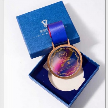 ADL New Design Personalized Customized Crystal Glass Medals for Sport Plaque