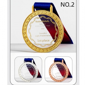 ADL New Design Personalized Customized Crystal Glass Medals for Sport Plaque
