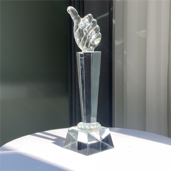 ADL Cheap Crystal Glass Trophy Awards for Wholesales Thumb First Awards Trophy