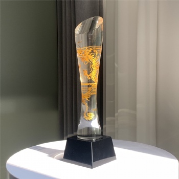 ADL New Design Dragon Crystal Glass Trophy Awards for Business Souvenir Gifts Honorary Award at Company Annual Meeting