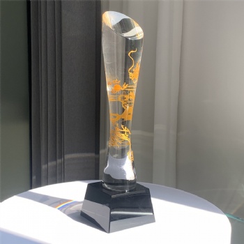 ADL New Design Dragon Crystal Glass Trophy Awards for Business Souvenir Gifts Honorary Award at Company Annual Meeting