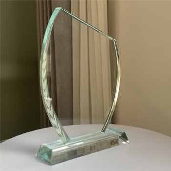 ADL Factory Wholesales Cheap K5 Glass Awards Clear Transparent Crystal Glass Awards Trophies with Custom Glass Logo