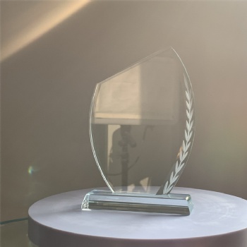 ADL Factory Wholesales Cheap K5 Glass Awards Clear Transparent Crystal Glass Awards Trophies with Custom Glass Logo