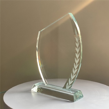 ADL Factory Wholesales Cheap K5 Glass Awards Clear Transparent Crystal Glass Awards Trophies with Custom Glass Logo