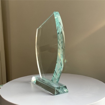 ADL Factory Wholesales Cheap K5 Glass Awards Clear Transparent Crystal Glass Awards Trophies with Custom Glass Logo