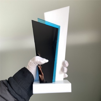 ADL Creative New Design Crystal Glass Marble Stone Trophy Awards with Customized Words and Logo for Crystal Glass Crafts