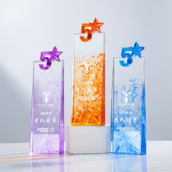 High Quality crystal craft products Crystal Glass Trophy Award trophy For Sports Events