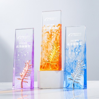 High Quality crystal craft products Crystal Glass Trophy Award trophy For Sports Events