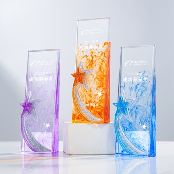 High Quality crystal craft products Crystal Glass Trophy Award trophy For Sports Events