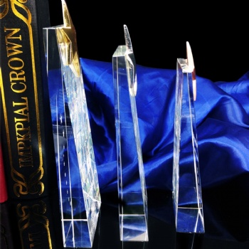 Classic K9 Blank Customized Metal Star Crystal Trophy and Award Glass Plaque Sport Awards