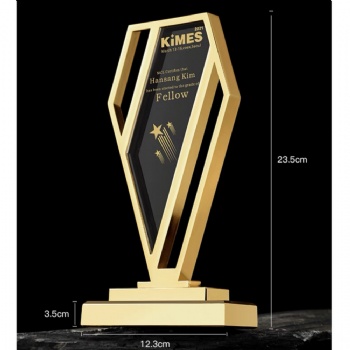 ADL 2024 New Design Metal High-Quality Trophies Awards Medals and Plaques Polished Crystal Trophy Metal Crafts