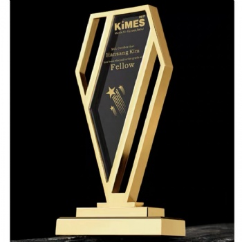 ADL 2024 New Design Metal High-Quality Trophies Awards Medals and Plaques Polished Crystal Trophy Metal Crafts
