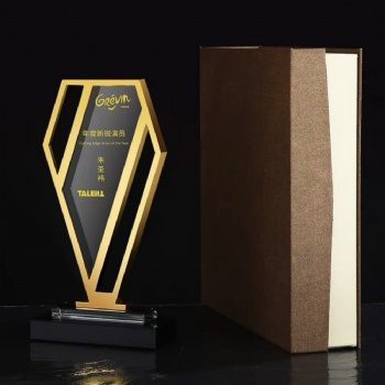 ADL 2024 New Design Metal High-Quality Trophies Awards Medals and Plaques Polished Crystal Trophy Metal Crafts