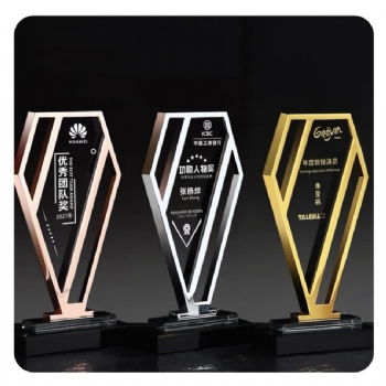 ADL 2024 New Design Metal High-Quality Trophies Awards Medals and Plaques Polished Crystal Trophy Metal Crafts