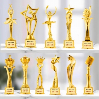 ADL Crystal Glass Awards Trophy Plaque Sports Medal Resin Dance Music Cheap Trophy Awards with Printing with Customized Logo