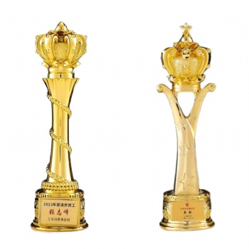 ADL Crystal Glass Awards Trophy Plaque Sports Medal Resin Crown Crystal Crafts Cheap Trophy Awards with Printing Customized Logo