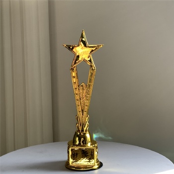 ADL Crystal Glass Awards Trophy Plaque Sports Medal Resin Star Crystal Crafts Cheap Trophy Awards with Printing Customized Logo