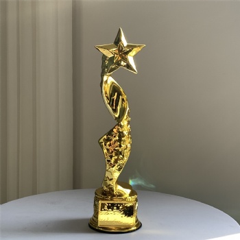 ADL Crystal Glass Awards Trophy Plaque Sports Medal Resin Star Crystal Crafts Cheap Trophy Awards with Printing Customized Logo