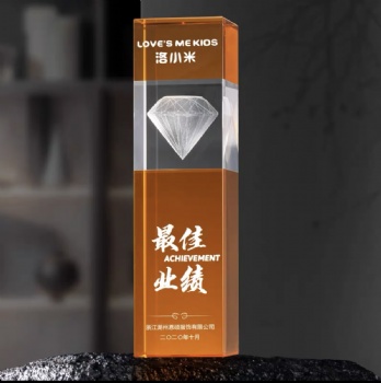 New Design Acrylic Awards Blue Laser Diamond Trophy Crystal Antique Gold Metal Crystal Award Trophy Glass Trophy Crystal