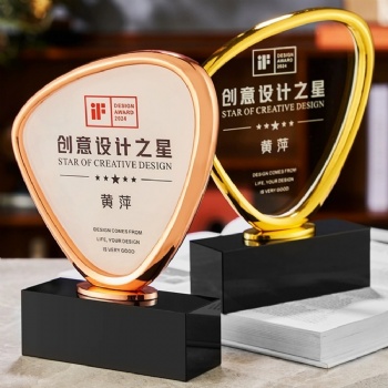 ADL 2024 New Metal Crystal Glass Design Crystal Crafts Trophy Awards Customized Logo Sport Crystal Trophy