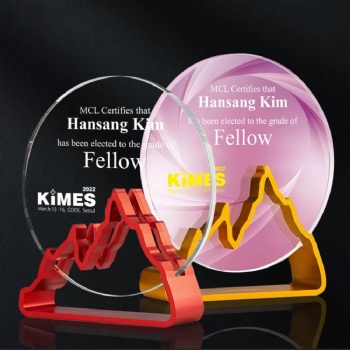 ADL Crystal Glass Trophy Awards Colorful Color Printed Certificate Customized Logo and Words Sports Crystal Crafts
