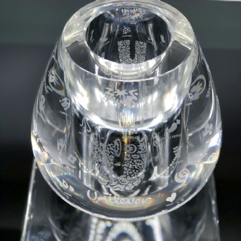 ADL Big Vase Crystal Glass Trophy Awards Customized Design Drawings for the Customers High-Quality Crystal Glass Crafts Gifts