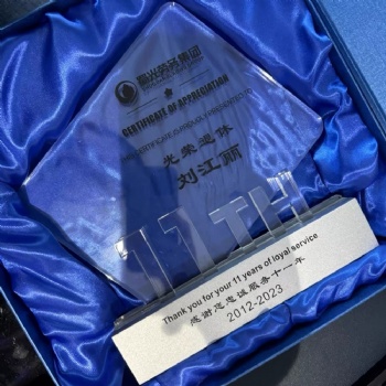 ADL High-Quality Acrylic Crystal Glass Metal Wooden Base Trophy Awards Sport Crystal Crafts Company Annual Conference Trophy