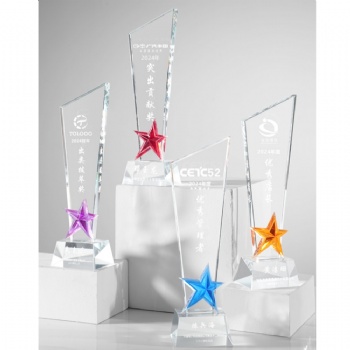 ADL 2024 New Design Crystal Trophy Awards Souvenir from China Customized Colorful Trophies, Medals, and Plaques