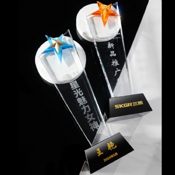 ADL 2024 New Design Crystal Trophy Awards Souvenir from China Customized Colorful Trophies, Medals, and Plaques