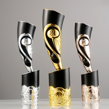 ADL 2024 New Design Resin Crystal Trophy Awards Souvenir from China Billiards and table tennis Plaques Trophy Sports Souvenir